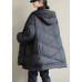 Black zippered Button Loose Winter Duck Down Jackets Black zippered Button Loose Winter Duck Down Jackets