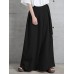 Women Side Zipper Solid Color Casual Wide Leg Pants With Pocket Women Side Zipper Solid Color Casual Wide Leg Pants With Pocket