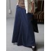Women Solid Color Full Length Casual Wide Leg Pants With Pocket Women Solid Color Full Length Casual Wide Leg Pants With Pocket