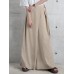 Women Side Zipper Solid Color Casual Wide Leg Pants With Pocket Women Side Zipper Solid Color Casual Wide Leg Pants With Pocket
