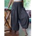Women Cotton Solid Color Pocket Elastic Waist Harem Pants Women Cotton Solid Color Pocket Elastic Waist Harem Pants
