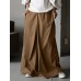 Women Solid Color Full Length Casual Wide Leg Pants With Pocket Women Solid Color Full Length Casual Wide Leg Pants With Pocket